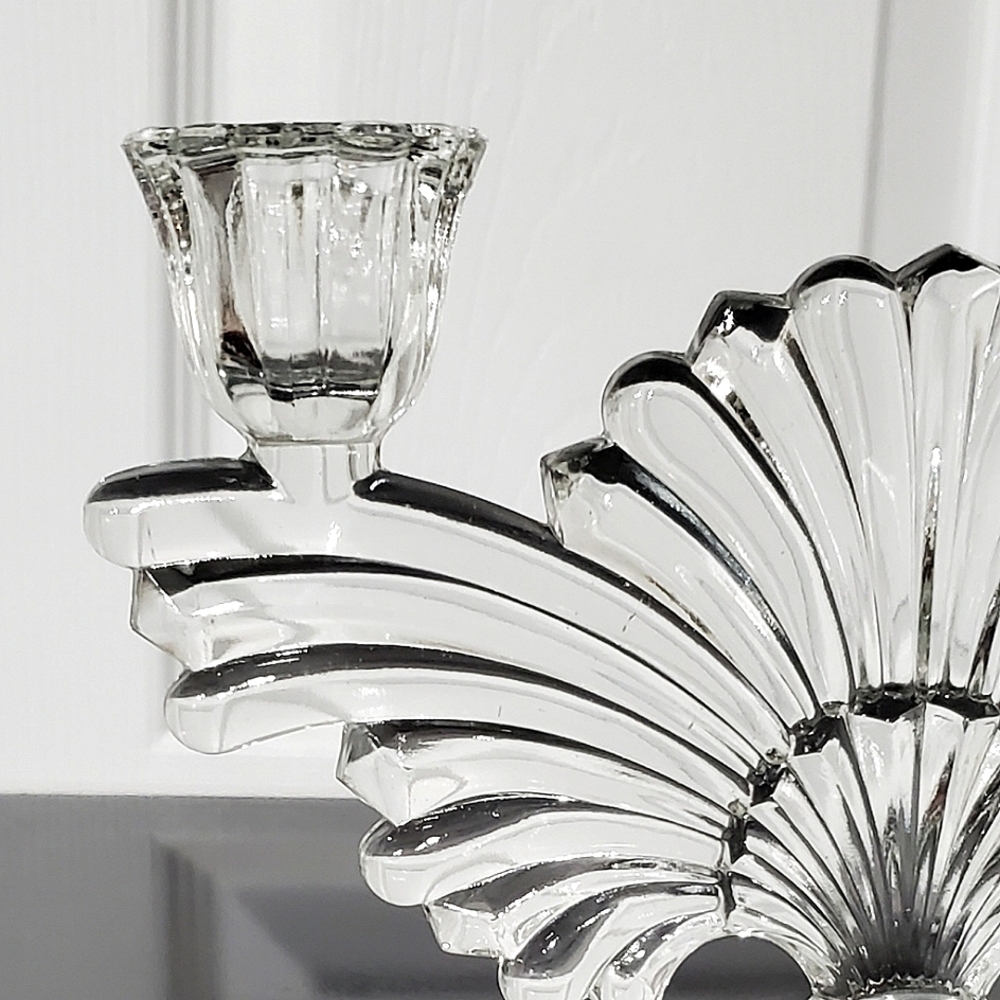 (2) 1930s "Pattern 221-2/Maya" 2 Light Candlesticks ✨️by Paden City Glass EUC - Picture 5 of 9